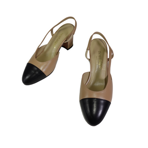 Eleutheria Genuine Lambskin Two Tone Slingbacks by Nostalgia Fashion New York