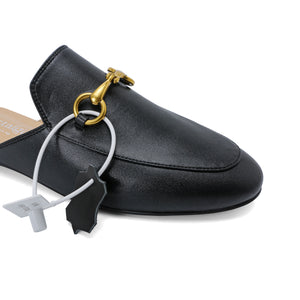 Urbane Genuine Leather Mules with Buckle by Nostalgia Fashion New York