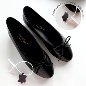 Euphoria Genuine Lambskin Bow Ballet Flats by Nostalgia Fashion New York