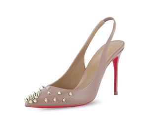 Spiky Slingback Pink Sole Pumps - Kaitlyn Pan Shoes