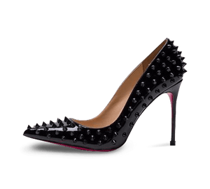 Spikes Pink Sole High Heel Pumps - Kaitlyn Pan Shoes