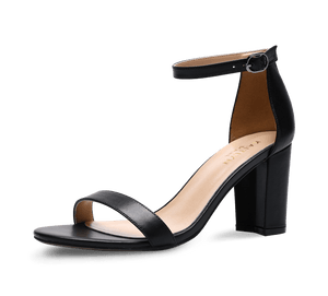 Heather Block High Heel Sandals - Kaitlyn Pan Shoes