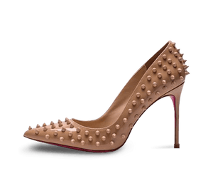 Spikes Pink Sole High Heel Pumps - Kaitlyn Pan Shoes