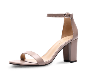 Heather Block High Heel Sandals - Kaitlyn Pan Shoes