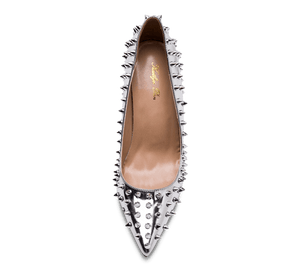 Spikes Pink Sole High Heel Pumps - Kaitlyn Pan Shoes