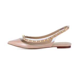 Valencia Spiky Pointed Toe Slingbacks - Kaitlyn Pan Shoes