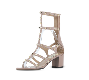 Julia Studded Block Heel Gladiators - Kaitlyn Pan Shoes