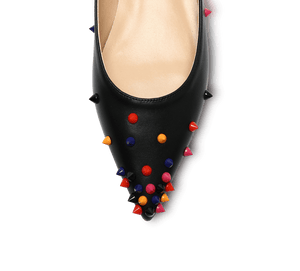 Skittle Studded Leather Flats - Kaitlyn Pan Shoes