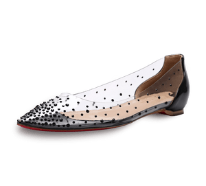 Gypsophila PVC Crystal Flats - Kaitlyn Pan Shoes