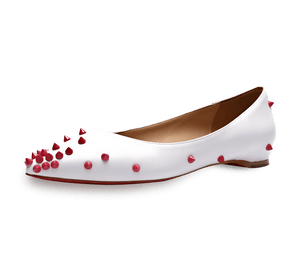 Skittle Studded Leather Flats - Kaitlyn Pan Shoes