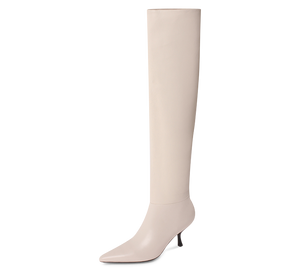 Kitten Heel Knee High Boots - Kaitlyn Pan Shoes