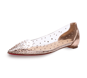 Gypsophila PVC Crystal Flats - Kaitlyn Pan Shoes