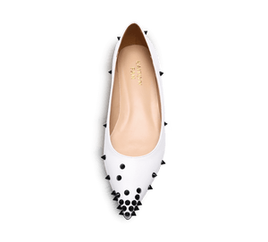 Skittle Studded Leather Flats - Kaitlyn Pan Shoes