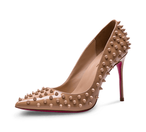 Spikes Pink Sole High Heel Pumps - Kaitlyn Pan Shoes