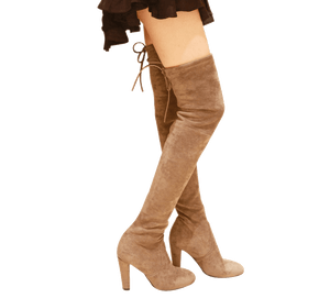 Pamela Slim Fit Over The Knee High Heel Boots - Kaitlyn Pan Shoes