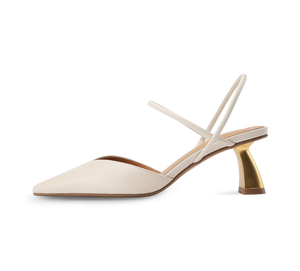 Gabby Plated French Heel Sandals - Kaitlyn Pan Shoes