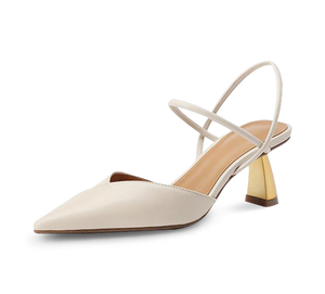 Gabby Plated French Heel Sandals - Kaitlyn Pan Shoes