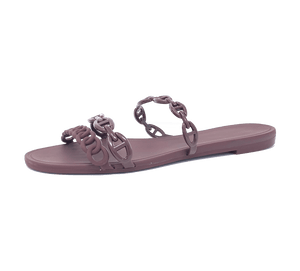 Jelly Chain Beach Sandals Flip Flops - Kaitlyn Pan Shoes